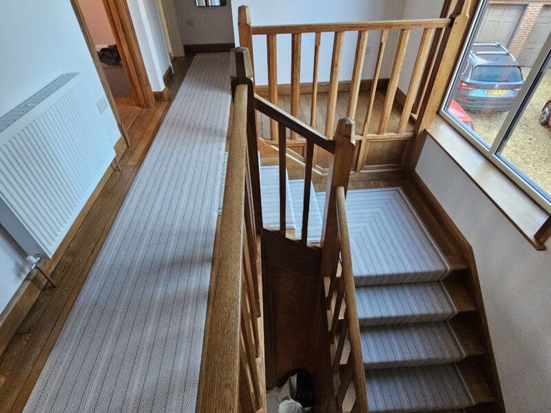 Roger Oates Design - Ashby Silver Runner and Trent Silver stair runner