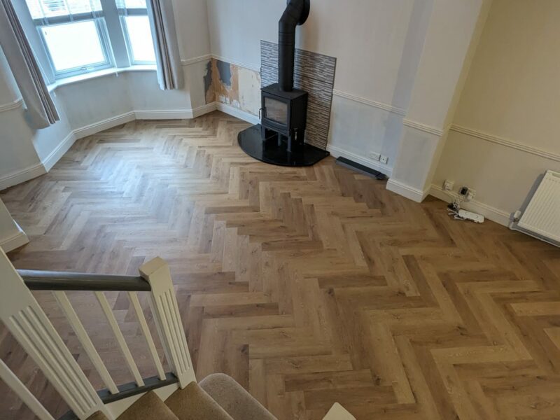 A Herringbone Design with Workshop Eco 55 Prestige Oak Light Amber