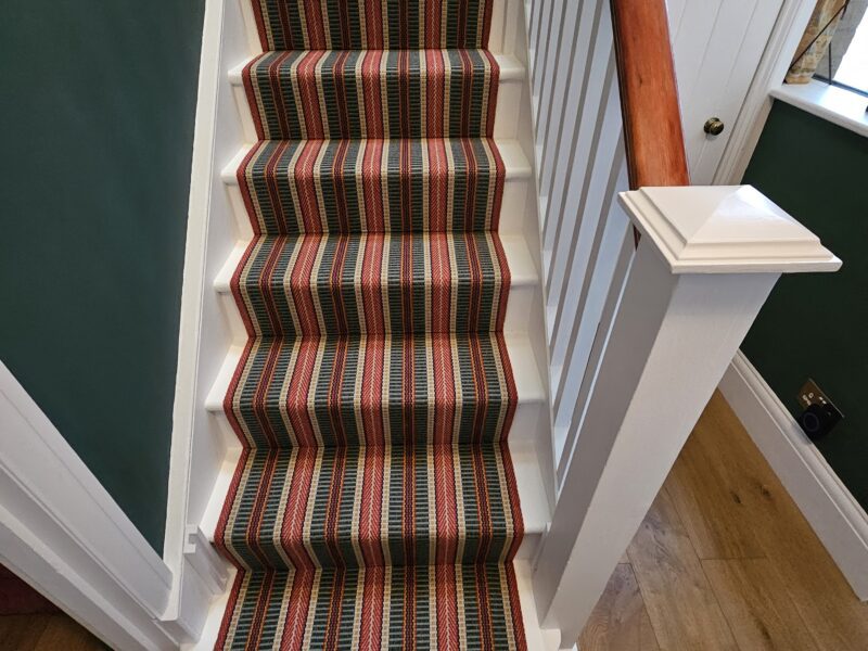 Roger Oates Design - Masai Madder 69cm on stairs